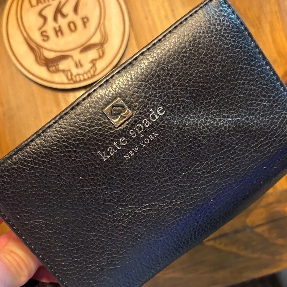 Kate Spade Black Textured Wallet